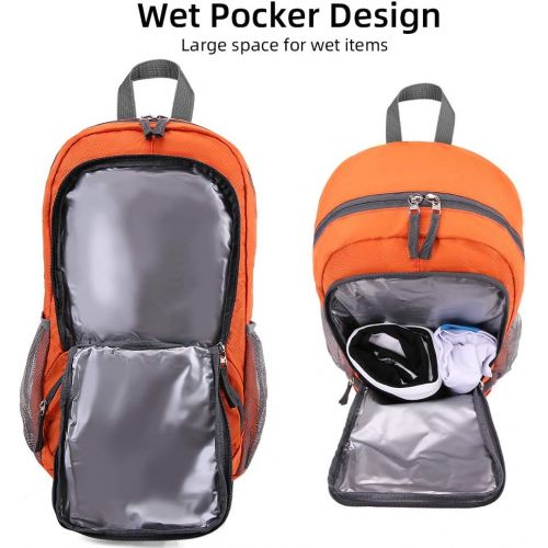  FENGDONG 35L Lightweight Foldable Waterproof Packable Travel Small Hiking Backpack Daypack for men women