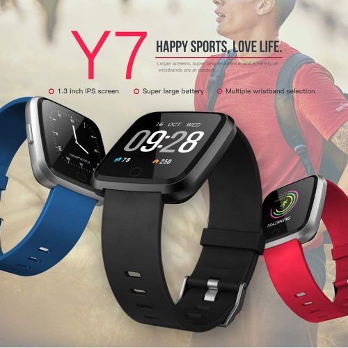  FENGS-Smart wristband Fitness Smart Wristband with Heart Rate Monitor Blood Pressure Watch Activity Tracker IP67 Waterproof Sleep Monitor Pedometer Calorie Counter for Women Men