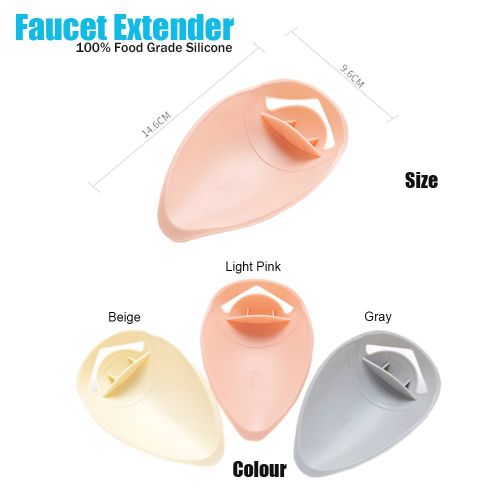  [아마존베스트]Faucet Extender - Safe Fun Hand-Washing Solution for Babies, Toddlers, Kids and Children, Teach Your Kids Good Sanitation Habits, Beige, Pink, Gray, Set of 3 -by FENGWANGLI