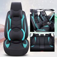 FENGWUTANG Car Seat Covers,Universal Leather Waterproof Front and Rear 5 Seats Full Set Car Seat Cushion Cover with Steering Wheel Covers for Most Cars SUV Van