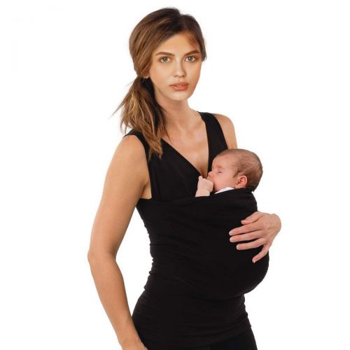  FENICAL Women Mom Kangaroo Care and Breastfeeding Baby Carrier Wrap Top Hands Free Shirts (XXL, Black)