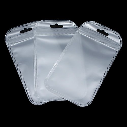  FERENLI 8.5x16cm (3.3x6.2 inch) White/Clear Self Seal Zipper Plastic Packing Bag with Hang Hole Zip Lock Poly Package Pouch Bags Retail for Electronic Product Accessories (400)