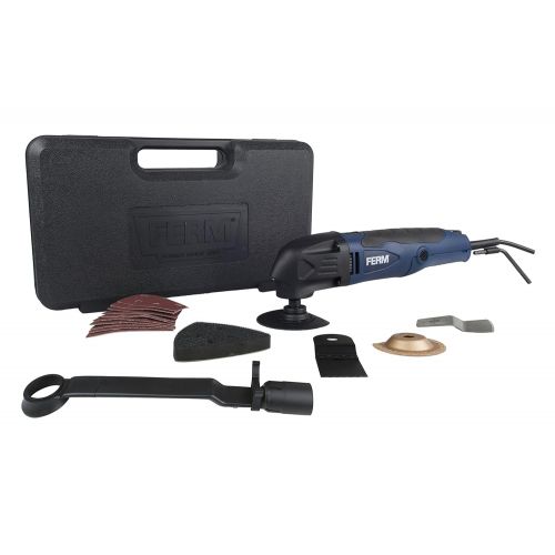  FERM Power Tools OTM1005 Ferm Oscillating Multitool Kit - 2.3A -16 Accessories - Led-Light - Dust Extractor - Storage Case,