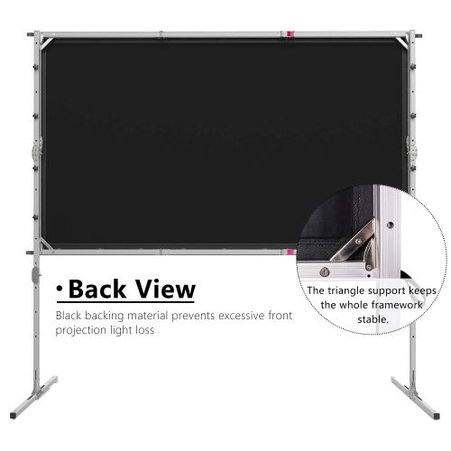  Fast Folding Portable Projector Screen  FEZIBO 100 inch 16:9 HD Portable Projection Screen with Adjustable Stand Legs for IndoorOutdoor Movie Theater with Stand Legs and Carry Ba