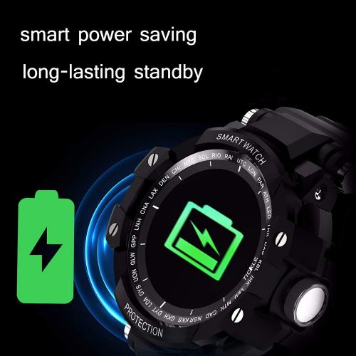  FGKING Smart Watch for Men Women, Sports Smartwatch Fitness Tracker with Pedometer Blood Pressure Heart Rate Monitor Camera Color Touch Screen for Android and iOS