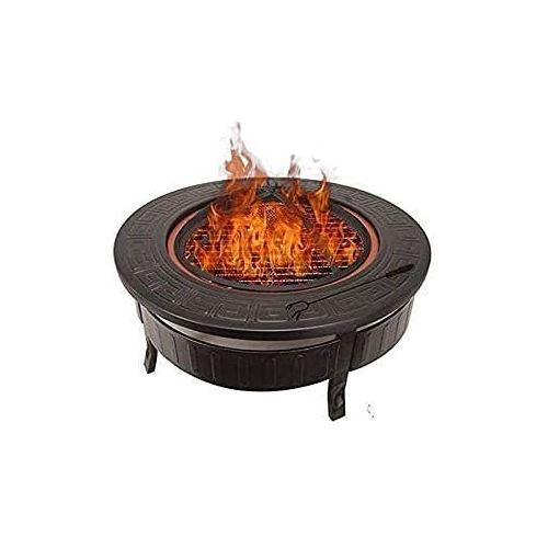  FGVDJ Outdoor Fire Pits Fire Basket Outdoor Barbeque Grill Charcoal Cast Iron Barbecue Stand Bowl Camping Picnic Outfire Wood Log Burner Heater Outdoor Stove Garden D