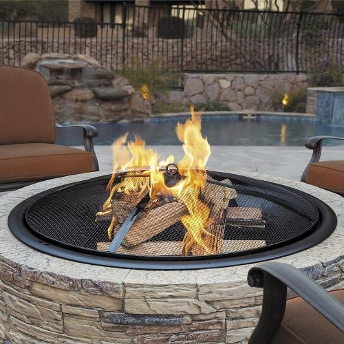  FGVDJ Fire Pit Wood Burning Fire Pit, Stove with mesh Spark Screen Cover, Suitable for Camping, Picnic Terrace, Backyard Bonfire