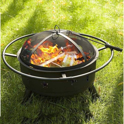  FGVDJ Bonfire Party Big Brazier Outdoor Barbecue Courtyard Charcoal Heating Stove Grilling Stove Wood Stove Wood Firewood Camp Brazier