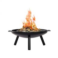 FGVDJ Multifunctional Fire Pit, Round Metal Firepit Stove, Wood & Charcoal Burning Outdoor Heating Brazier Fire Pit Bonfire Pit for Camping, Outdoor Heating, Bonfire and Picnic