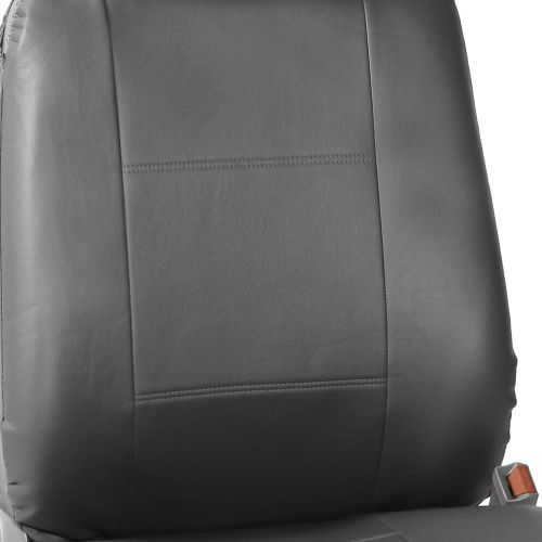  FH Group Faux Leather Seat Covers, Pair, Gray