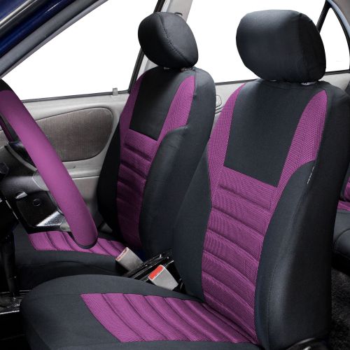  FH Group, Air Mesh Auto Car Seat Covers for Sedan SUV Van Front Buckets, 2 Front Bucket Covers, 11 Colors