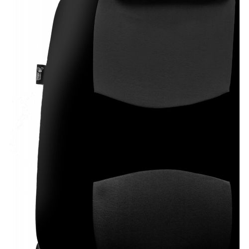  FH Group Universal Fit Full Set Flat Cloth Fabric Car Seat Cover, (Black) (FH-FB050114, Fit Most Car, Truck, Suv, or Van)