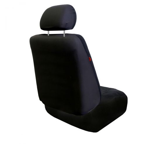  FH Group FH GROUP FH-FB050102 + F11306FRONT: Burgundy Flat Cloth Car Bucket Seat Covers and Black Front Vinyl Floor Mats- Fit Most Car, Truck, Suv, or Van