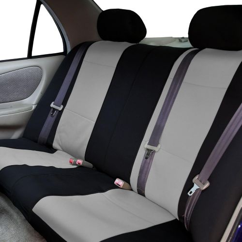  FH Group FH GROUP FH-FB083217 Three-Row Neoprene Waterproof Car Full Set Seat Covers, Airbag Ready and Split, Blue / Black- Fit Most Car, Truck, Suv, or Van