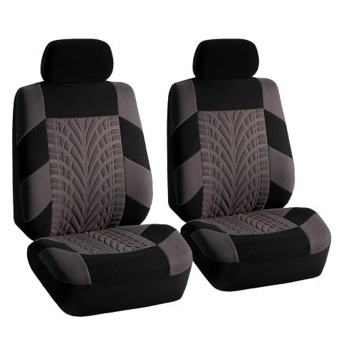  FH Group FH GROUP FH-FB071128 Complete Three Row Set Travel Master Seat Covers Beige / Black , (Airbag Ready & Rear Split) - Fit Most Car, Truck, Suv, or Van