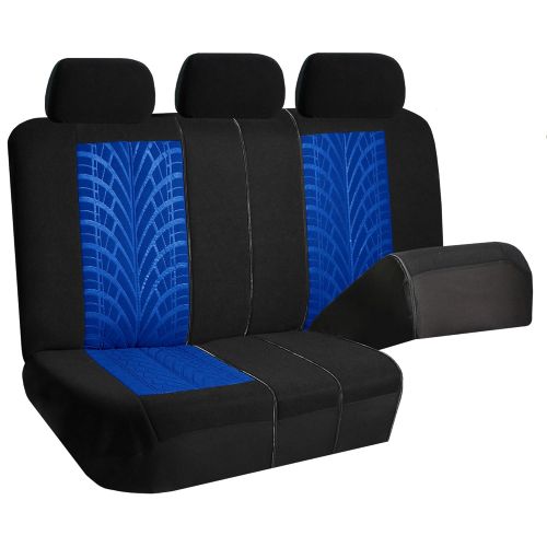  FH Group FH GROUP FH-FB071128 Complete Three Row Set Travel Master Seat Covers Red / Black, (Airbag Ready & Rear Split) - Fit Most Car, Truck, Suv, or Van