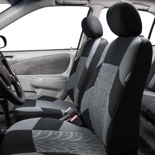  FH Group FH GROUP FH-FB071128 Complete Three Row Set Travel Master Seat Covers Blue/ Black, (Airbag Ready & Rear Split) - Fit Most Car, Truck, Suv, or Van