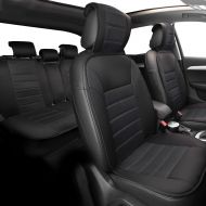 FH Group FB201BLACK115 Black Car Seat Cushion Pad (Complete Set)