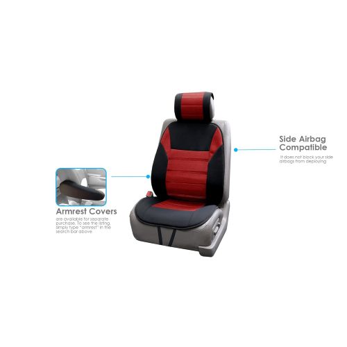  FH Group FB201BLACK115 Black Car Seat Cushion Pad (Complete Set)