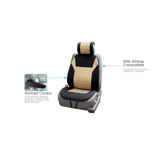  FH Group Universal Fit Complete Set Car Seat Cushion Pad - Cloth (Blue)