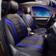 FH Group PU208BLUEBLACK102 Blue/Black Leatherette Car Seat Cushions Airbag Compatible