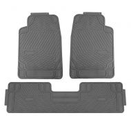 FH Group FH-F11309 Heavy Duty Rubber All Weather Floor Mats, Gray Color