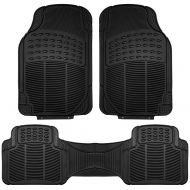 FH Group FH GROUP FH-V16404 All Weather Rubber Auto Floor Mats Liner - 3pc Set Black