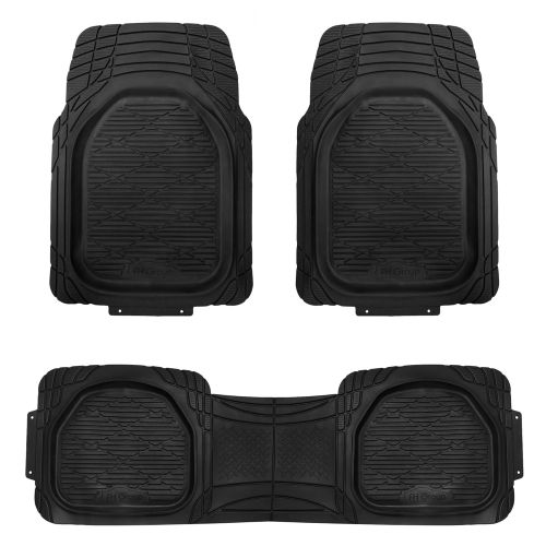  FH Group F11323 Supreme Trimmable Rubber Floor Mats- Fit Most Car, Truck, SUV, or Van