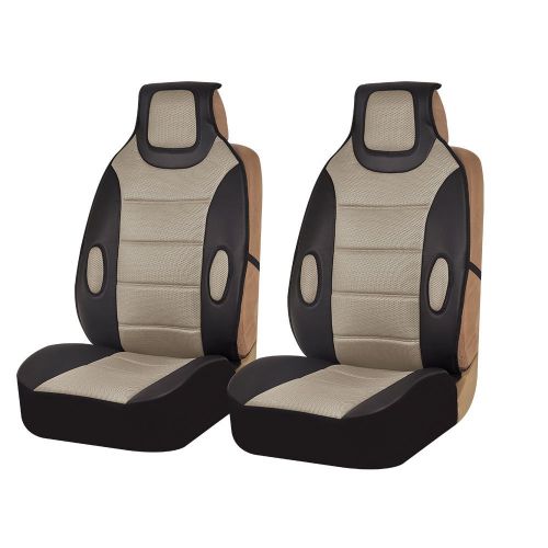  FH Group FH GROUP FB101115 Supreme Twill Fabric High Back Car Seat Cover (Full Set Airbag Ready and Split Rear Bench), Gray w. FREE GIFT- Fit Most Car, Truck, Suv, or Van