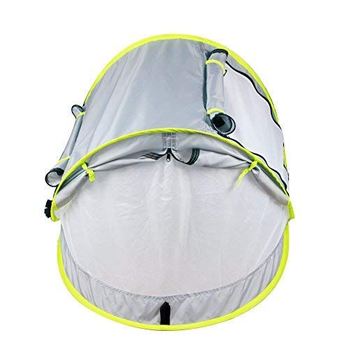  [아마존베스트]FHzytg Aiernuo Large Baby Beach Tent, Portable Baby Travel Tent UPF 50+ Infant Sun Shelters Pop Up Folding Travel Bed Mosquito Net Sunshade with 2 Pegs