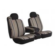 FIA Fia TR48-25 BLACK Custom Fit Front Seat Cover Split Seat 40/20/40 - Saddle Blanket, (Black)