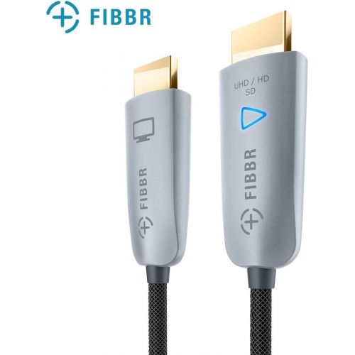  FIBBR UltraPro Fiber Optic HDMI Cable 131ft (18Gbps 4K@60Hz) - High-Speed Active Optical HDMI Cable Supports HDR10 ARC HDCP2.2 4:4:4/4:2:2/4:2:0