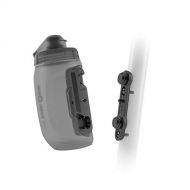 FIDLOCK Twist Bottle 450 Set- Bike Water Bottle Holder with Attached Bottle - Cage Free Magnetic Mount - Smoke