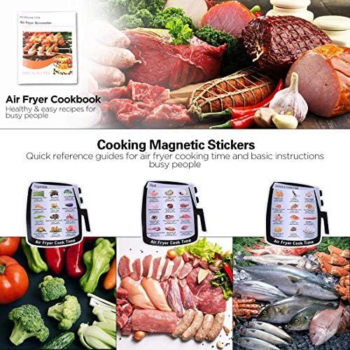  [아마존베스트]FIFILARY 6-Piece Universal Hot Air Fryer Accessory Set with Cake Tin/Pizza Tray/Metal Tray/Grill/Bread Tray/Silicone Mat for All Brands of Fryers