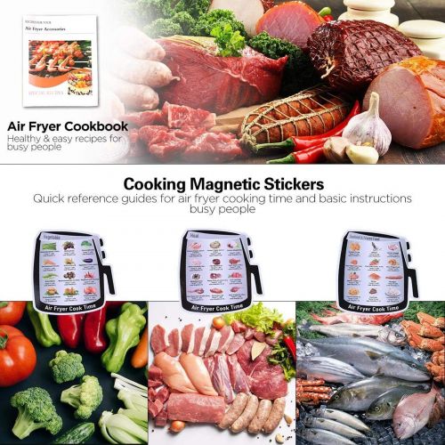  [아마존베스트]FIFILARY 6-Piece Universal Hot Air Fryer Accessory Set with Cake Tin/Pizza Tray/Metal Tray/Grill/Bread Tray/Silicone Mat for All Brands of Fryers