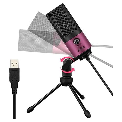  FIFINE USB Podcast Condenser Microphone Recording On Laptop, No Need Sound Card Interface and Phantom Power-K669