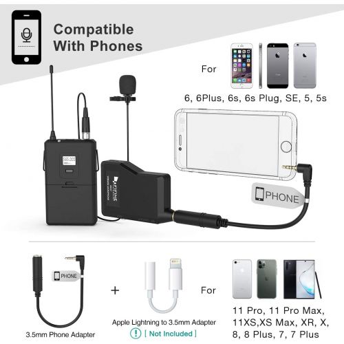  [아마존 핫딜] [아마존핫딜]FIFINE Wireless Microphone System, Wireless Microphone set with Headset and Lavalier Lapel Mics, Beltpack Transmitter and Receiver,Ideal for Teaching, Preaching and Public Speaking