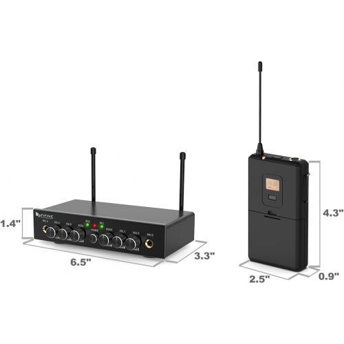  [아마존 핫딜] [아마존핫딜]FIFINE Wireless Microphone System,Fifine UHF Dual Channel Wireless Microphone Set with 2 Headsets and 2 Lapel Lavalier Microphone.Ideal for Church, Weddings,Presentations,School Play-K038