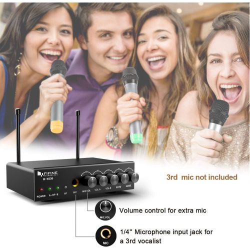  [아마존핫딜][아마존 핫딜] FIFINE Fifine UHF Dual Channel Wireless Handheld Microphone, Easy-to-use Karaoke Wireless Microphone System-K036