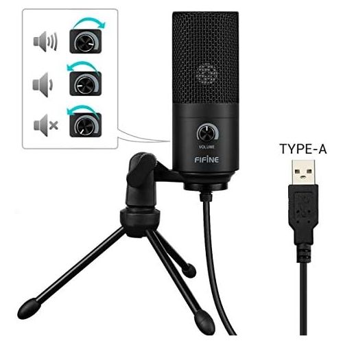  [아마존베스트]FIFINE USB Microphone,Fifine Metal Condenser Recording Microphone for Laptop MAC or Windows Cardioid Studio Recording Vocals, Voice Overs,Streaming Broadcast and YouTube Videos-K669B