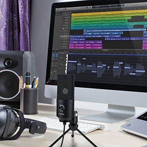  [아마존베스트]FIFINE USB Microphone,Fifine Metal Condenser Recording Microphone for Laptop MAC or Windows Cardioid Studio Recording Vocals, Voice Overs,Streaming Broadcast and YouTube Videos-K669B