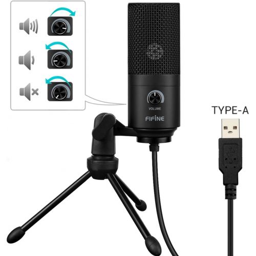  [아마존베스트]FIFINE USB Microphone,Fifine Metal Condenser Recording Microphone for Laptop MAC or Windows Cardioid Studio Recording Vocals, Voice Overs,Streaming Broadcast and YouTube Videos-K669B