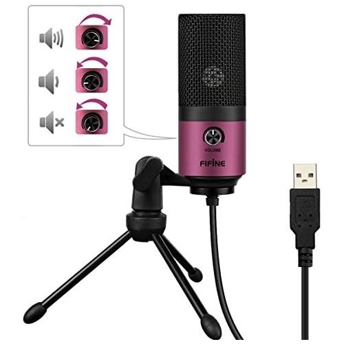  [아마존베스트]FIFINE Fifine USB Podcast Condenser Microphone Recording On Laptop, No Need Sound Card Interface and Phantom Power-K669