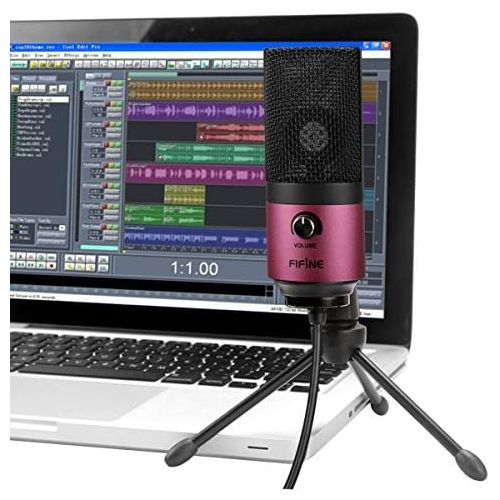  [아마존베스트]FIFINE Fifine USB Podcast Condenser Microphone Recording On Laptop, No Need Sound Card Interface and Phantom Power-K669