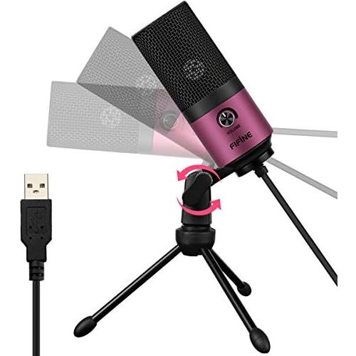  [아마존베스트]FIFINE Fifine USB Podcast Condenser Microphone Recording On Laptop, No Need Sound Card Interface and Phantom Power-K669