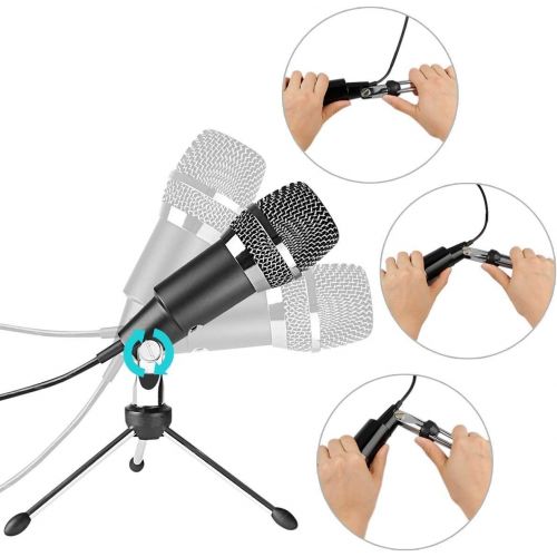  [아마존베스트]USB Microphone,Fifine Plug &Play Home Studio USB Condenser Microphone for Skype, Recordings for YouTube, Google Voice Search, Games(Windows/Mac)-K668