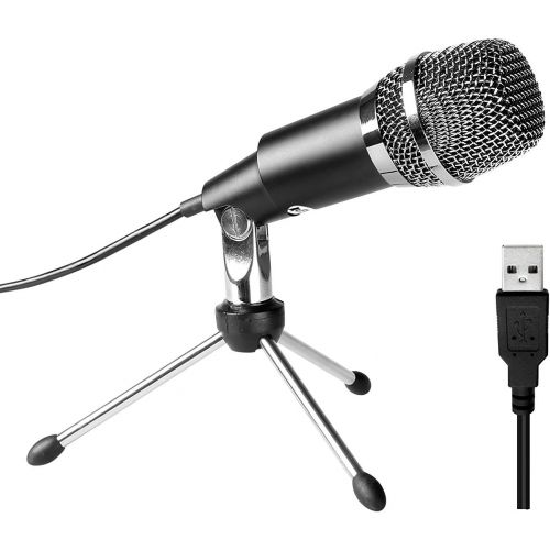  [아마존베스트]USB Microphone,Fifine Plug &Play Home Studio USB Condenser Microphone for Skype, Recordings for YouTube, Google Voice Search, Games(Windows/Mac)-K668