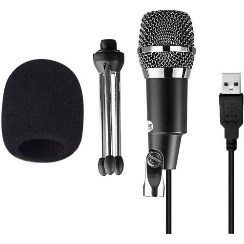  [아마존베스트]USB Microphone,Fifine Plug &Play Home Studio USB Condenser Microphone for Skype, Recordings for YouTube, Google Voice Search, Games(Windows/Mac)-K668