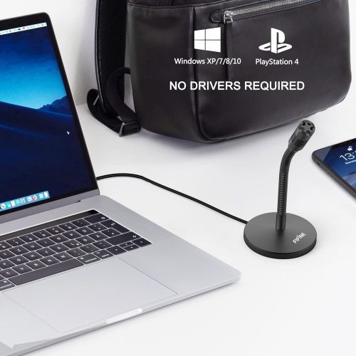  [아마존베스트]FIFINE Mini Gooseneck USB Microphone for Dictation and Recording,Desktop Microphone for Computer Laptop PC.Plug and Play Great for Skype,YouTube,Gaming, Streaming,Voiceover,Discord