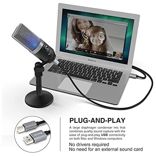  [아마존베스트]FIFINE K670 USB Microphone for Computer (Mac and Windows), Condenser Microphone Optimised for Recording and Streaming, Voice Over, Podcast for YouTube, Skype